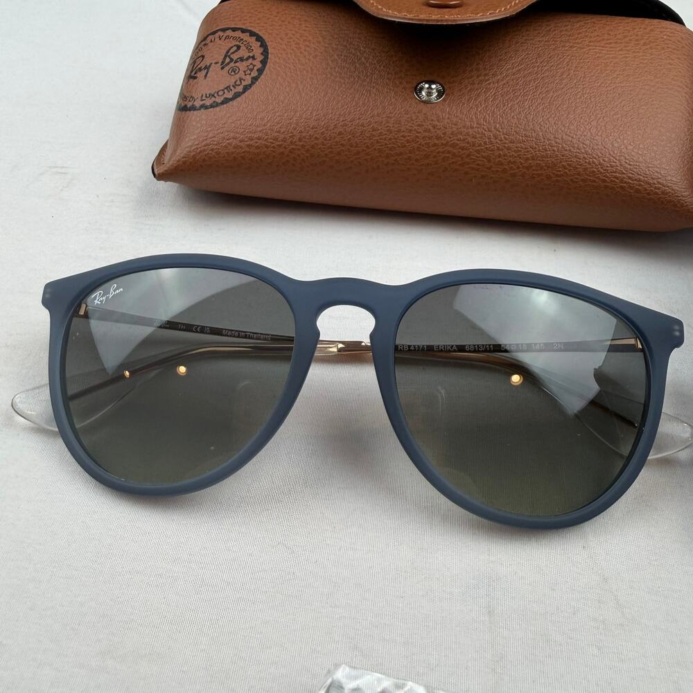 Ray-Ban Erika RB4171 Rubber Blue Gradient Grey Sunglasses - Picture 2 of 5